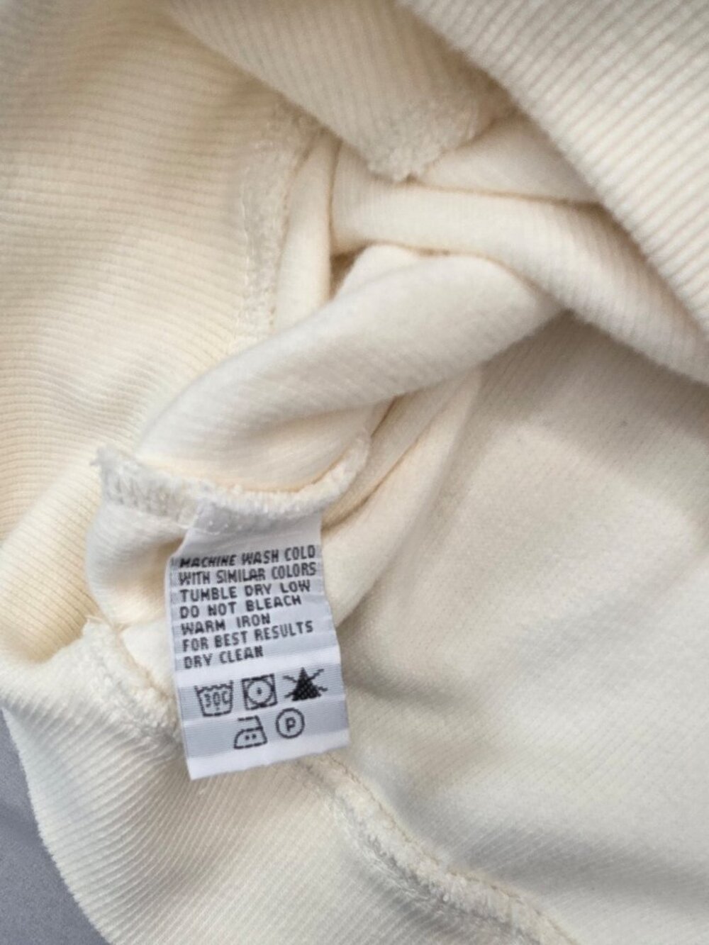 Tommy Bahama Relax L Cream Quarter Zip Pullover - Picture 5 of 5